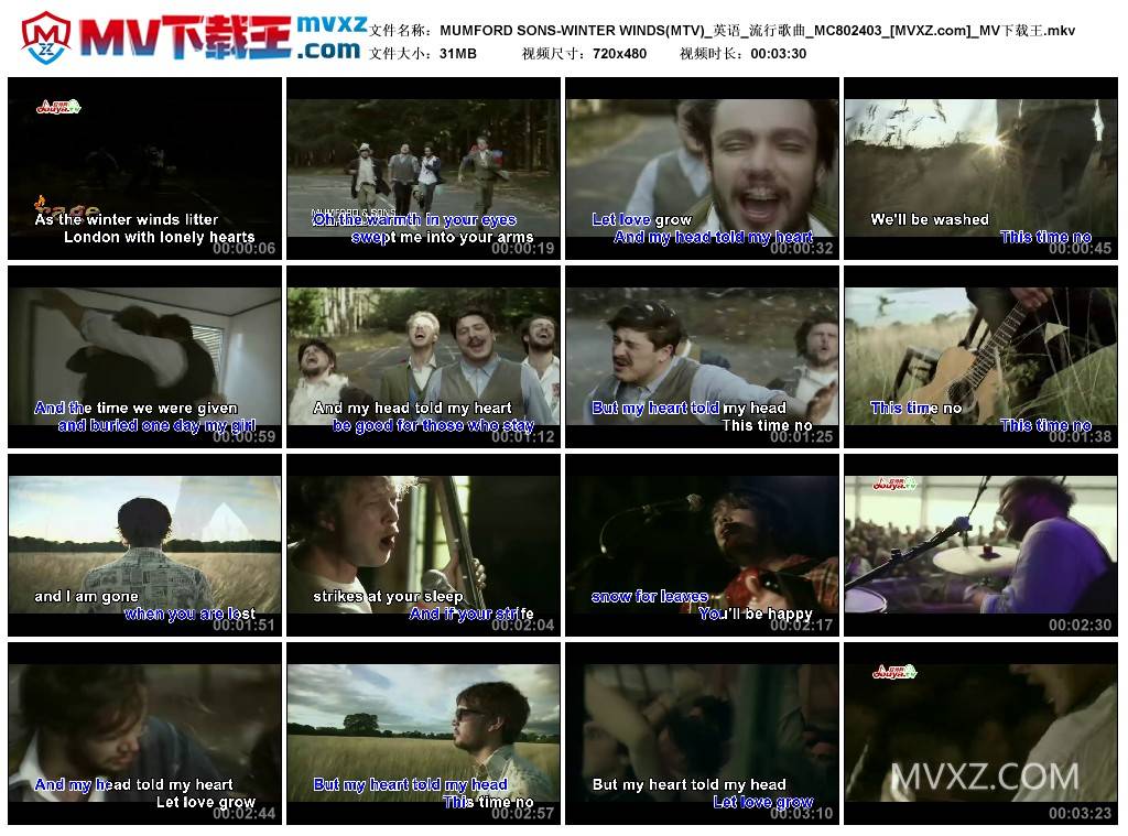 MUMFORD SONS-WINTER WINDS(MTV)_英语_流行歌曲_MC802403